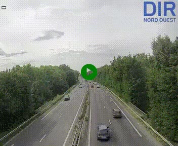 Webcam sur le périphérique de Caen (N814) à l'est de la ville, à Mondeville hauteur de la sortie 2, Presqu'île-Rives de l'Orne, au bout de l'autoroute A13