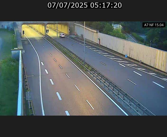 Caméra trafic Luxembourg - A7, Tunnel Mersch, entrée sud, direction Ettelbruck