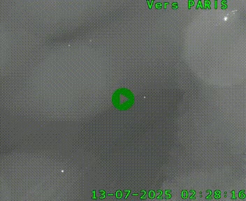 Caméra routière sur l'autoroute A20 au nord de Limoges, à la jonction avec la N520. Vue orientée vers Paris