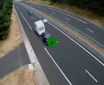 Caméra autoroute A75 à hauteur du col des Issartets en direction de Montpellier