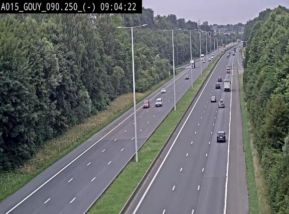 Webcam autoroute Belgique - Gouy-lez-piéton - E42 - BK 90.3