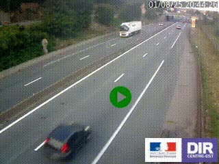 Caméra autoroutière sur l'A47 à hauteur de Givors, a proximité de Lyon. La webcam est orientée vers Lyon