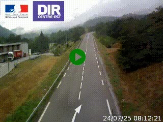 Web cam sur la N90 à Aime, en provenance de Bourg-Saint-Maurice et en direction d'Albertville