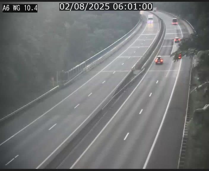 Traffic live webcam Luxembourg Mamer - A6 - BK 10.4 - direction Luxembourg/France/Allemagne