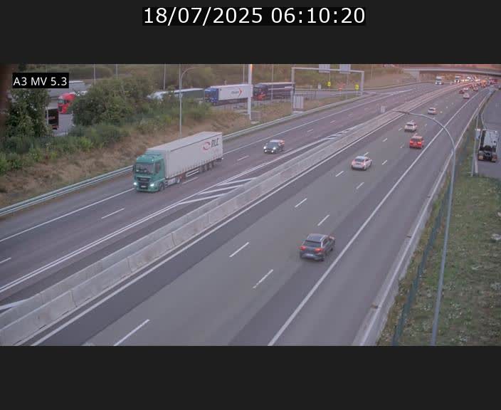 Webcam à l'Aire de Berchem au Luxembourg sur l'A3. Vue orientée vers la France