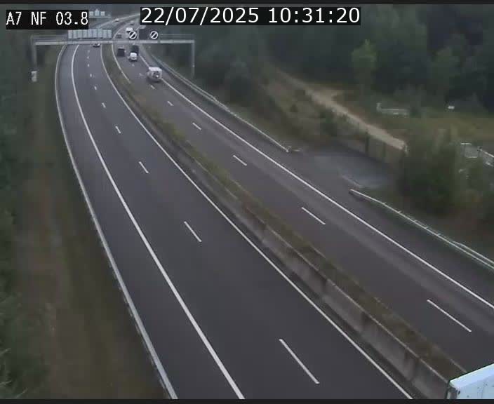 Webcam autoroute A7 au Luxembourg à la sortie du Tunnel Stafelter vers le Nord
