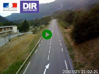 Web cam sur la N90 à Aime, en provenance de Bourg-Saint-Maurice et en direction d'Albertville