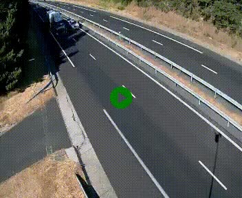 Caméra autoroute A75 à hauteur du col des Issartets en direction de Montpellier