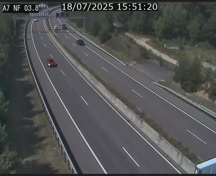 Webcam autoroute A7 au Luxembourg à la sortie du Tunnel Stafelter vers le Nord