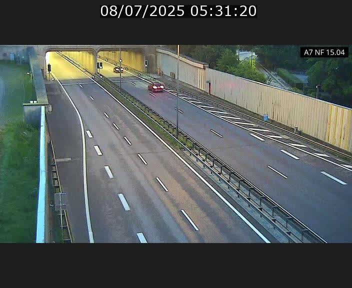 Caméra trafic Luxembourg - A7, Tunnel Mersch, entrée sud, direction Ettelbruck