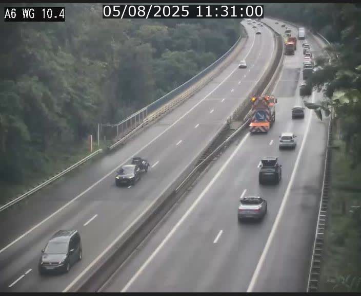 Traffic live webcam Luxembourg Mamer - A6 - BK 10.4 - direction Luxembourg/France/Allemagne