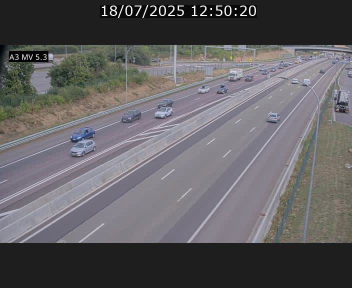 Webcam à l'Aire de Berchem au Luxembourg sur l'A3. Vue orientée vers la France