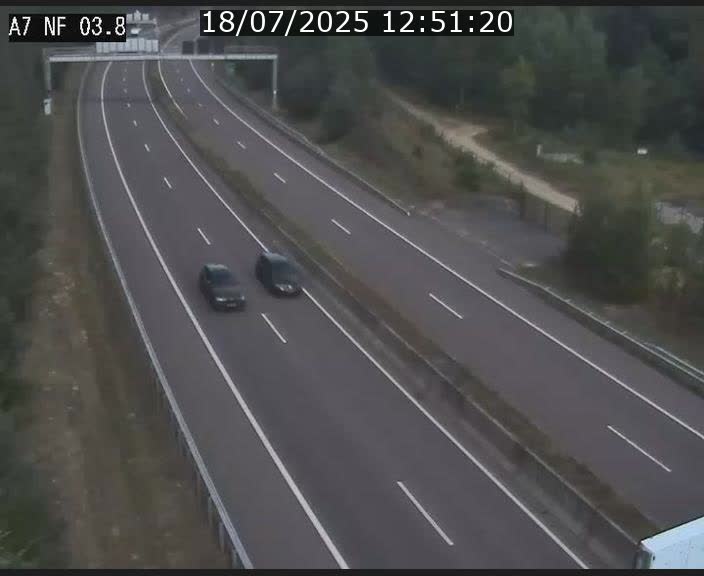Webcam autoroute A7 au Luxembourg à la sortie du Tunnel Stafelter vers le Nord