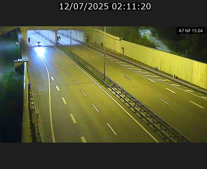 Caméra trafic Luxembourg - A7, Tunnel Mersch, entrée sud, direction Ettelbruck