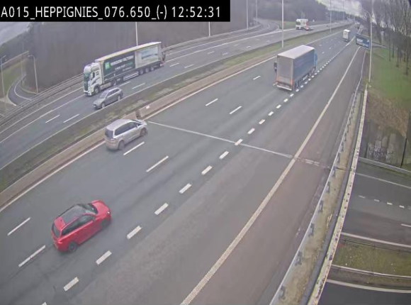 Webcam autoroute Belgique - Heppignies - E42 direction Namur - BK 76.4