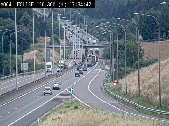 Caméra autoroute Belgique - Côte de Léglise, E411(A4) direction Luxembourg