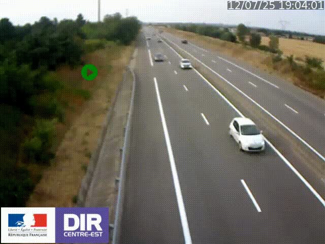 Webcam sur le contournement de Valence, sur la Nationale 7, à la jonction avec la N532, caméra orientée vers Grenoble