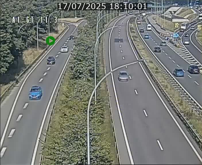 Traffic live webcam Luxembourg Senningerberg - A1 direction Allemagne - BK 11.3