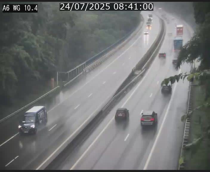 Traffic live webcam Luxembourg Mamer - A6 - BK 10.4 - direction Luxembourg/France/Allemagne