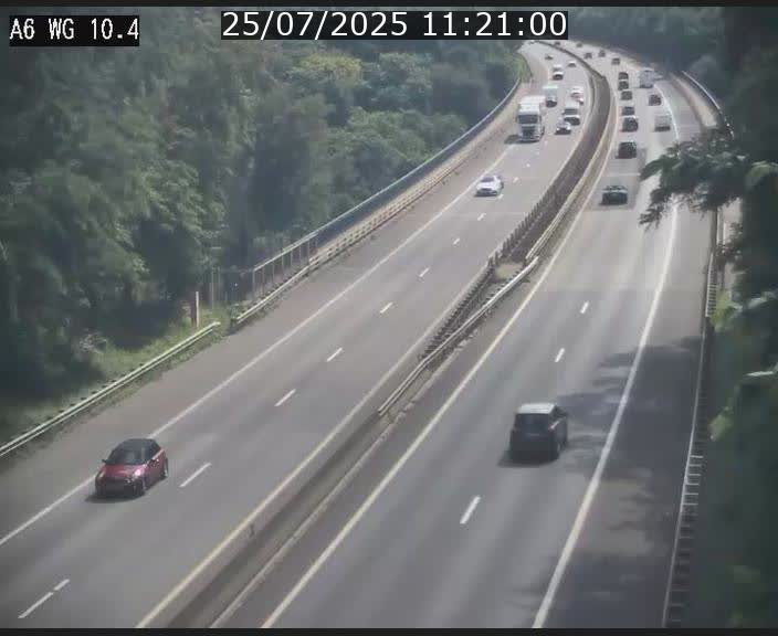 Traffic live webcam Luxembourg Mamer - A6 - BK 10.4 - direction Luxembourg/France/Allemagne