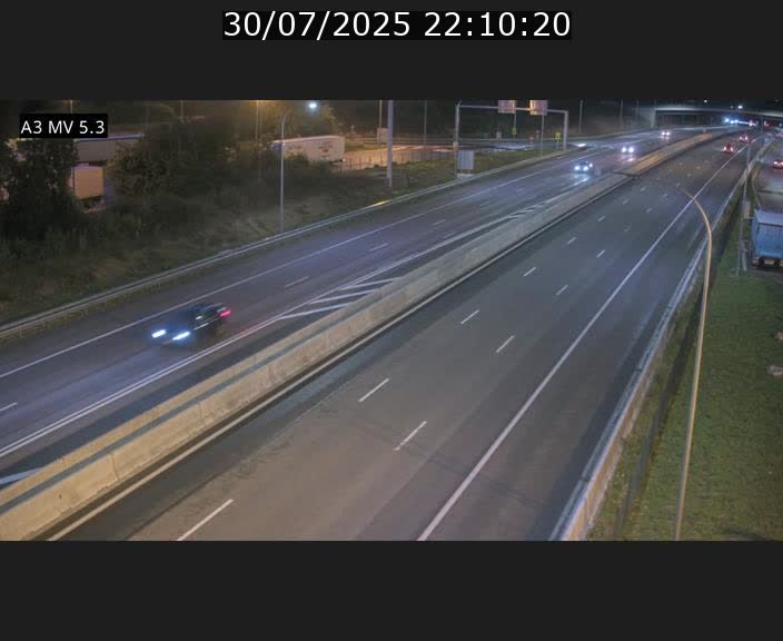 Webcam à l'Aire de Berchem au Luxembourg sur l'A3. Vue orientée vers la France