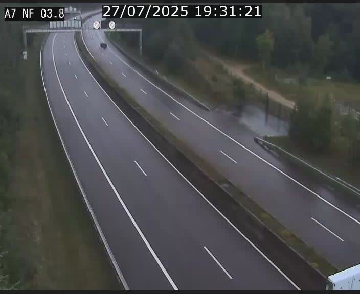 Webcam autoroute A7 au Luxembourg à la sortie du Tunnel Stafelter vers le Nord