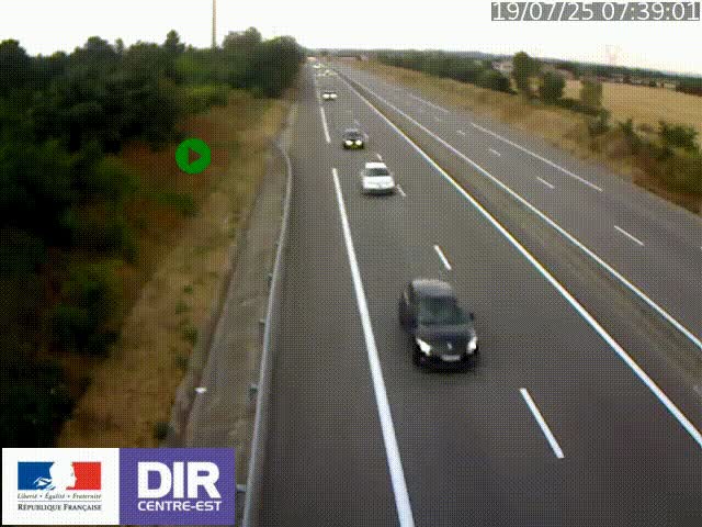Webcam sur le contournement de Valence, sur la Nationale 7, à la jonction avec la N532, caméra orientée vers Grenoble
