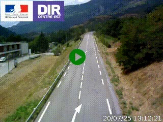 Web cam sur la N90 à Aime, en provenance de Bourg-Saint-Maurice et en direction d'Albertville