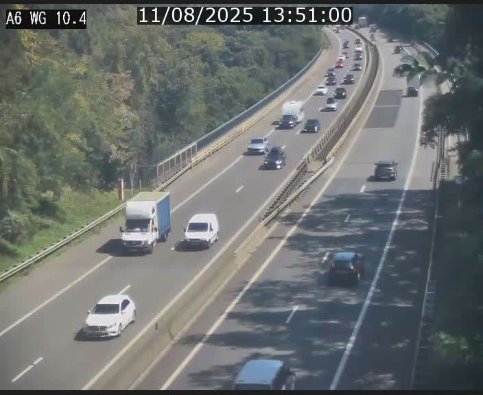 Traffic live webcam Luxembourg Mamer - A6 - BK 10.4 - direction Luxembourg/France/Allemagne
