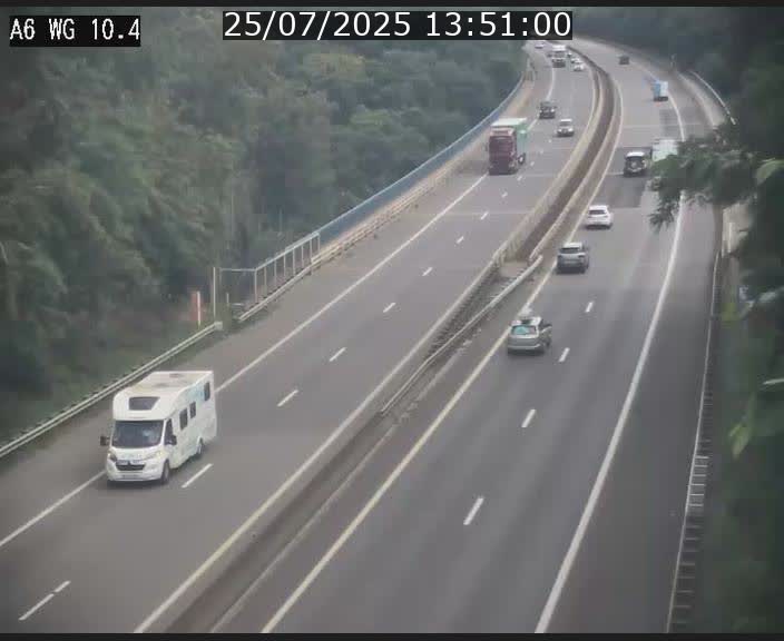 Traffic live webcam Luxembourg Mamer - A6 - BK 10.4 - direction Luxembourg/France/Allemagne
