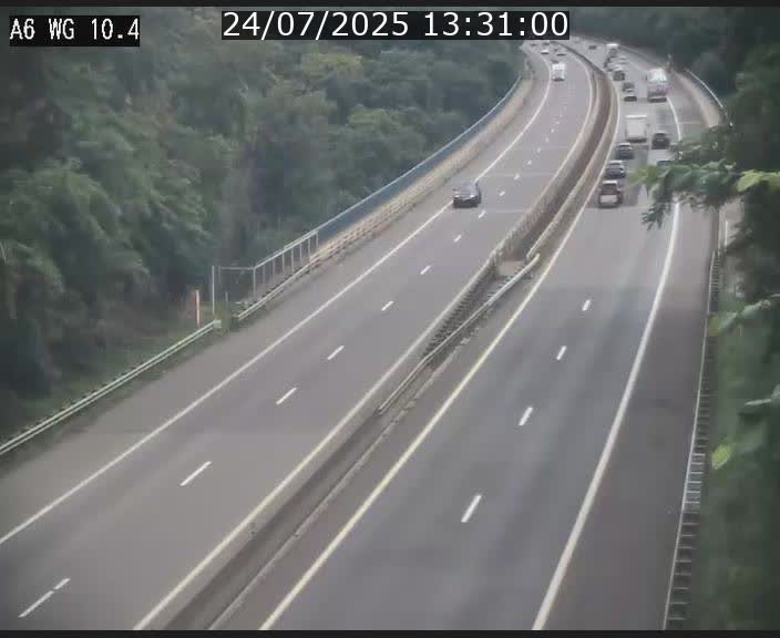 Traffic live webcam Luxembourg Mamer - A6 - BK 10.4 - direction Luxembourg/France/Allemagne