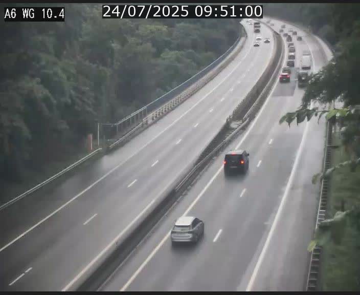 Traffic live webcam Luxembourg Mamer - A6 - BK 10.4 - direction Luxembourg/France/Allemagne