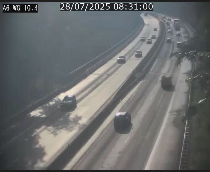 Traffic live webcam Luxembourg Mamer - A6 - BK 10.4 - direction Luxembourg/France/Allemagne