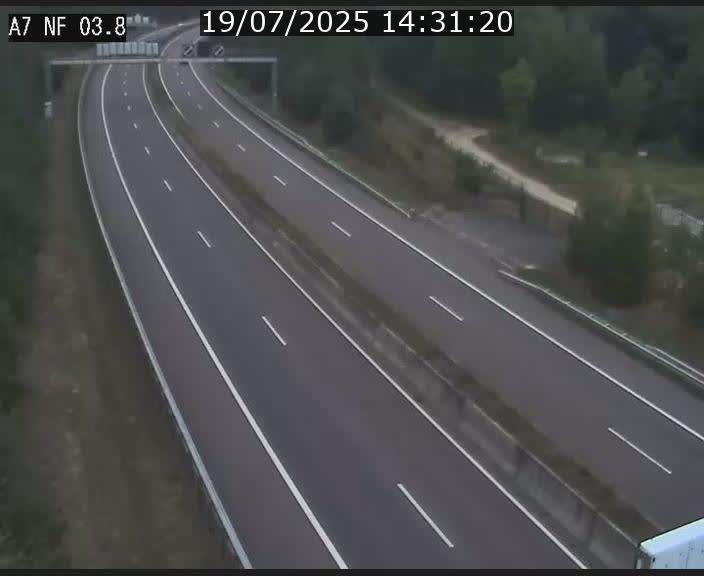 Webcam autoroute A7 au Luxembourg à la sortie du Tunnel Stafelter vers le Nord
