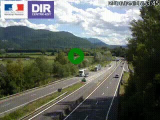 Caméra trafic à Meylan sur la Rocade-Sud de Grenoble en direction d'Aix-en-Provence
