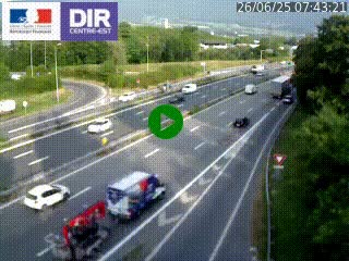 Caméra routière à hauteur de la sortie 15 Chambéry-centre au PK 4,103 en direction d'Albertville