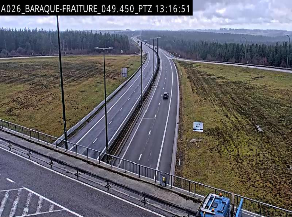 Webcam à la Baraque de Fraiture à la jonction entre l'E25 et la N89 à hauteur de Vielsalm