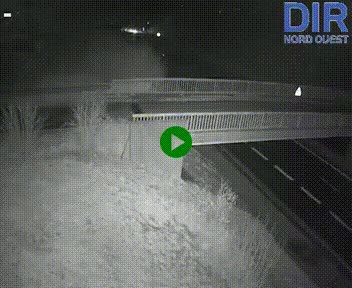 Webcam sur A84 à hauteur de Pont-Farcy, au niveau du pont autoroutier sur la Vire, au sud de Saint-Lô