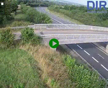 Webcam sur A84 à hauteur de Pont-Farcy, au niveau du pont autoroutier sur la Vire, au sud de Saint-Lô