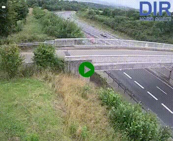 Webcam sur A84 à hauteur de Pont-Farcy, au niveau du pont autoroutier sur la Vire, au sud de Saint-Lô