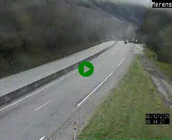 Webcam dans les Pyrénées à hauteur de Mérens-les-Vals sur N320, en direction de Pas de la Casa (Andorre)