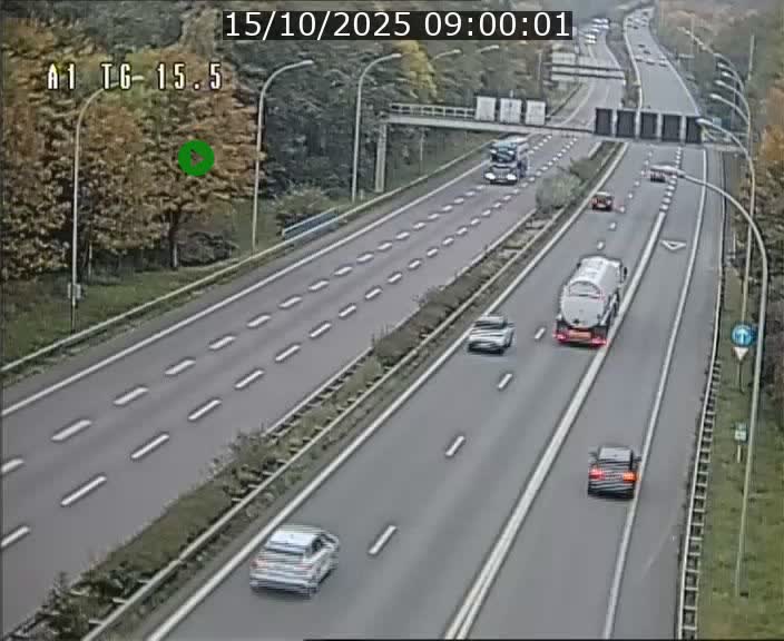 Traffic live webcam Luxembourg Munsbach - A1 direction Luxembourg - BK 15.5