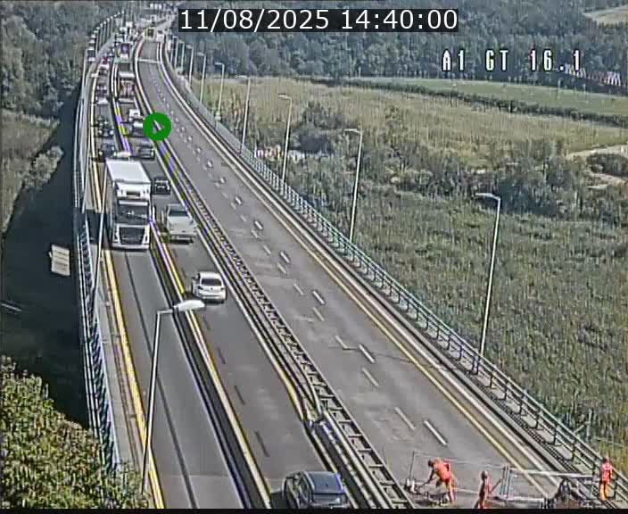 Traffic live webcam Luxembourg Niederanven - A1 direction Allemagne - BK 16.1