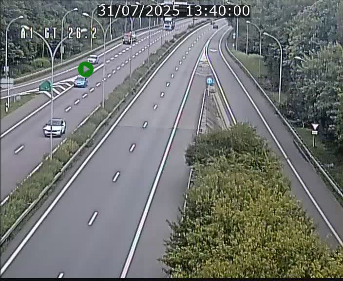 Traffic live webcam Luxembourg Grevenmacher - A1 direction Allemagne - BK 26.2
