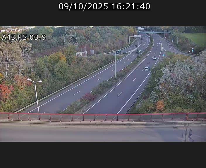 Traffic live webcam Luxembourg Differdange - A13 direction Esch-sur-Alzette - BK 3.9
