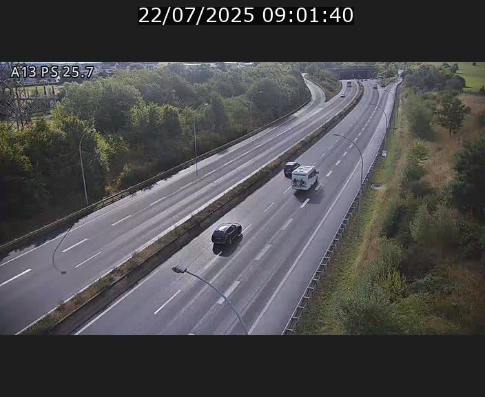 Traffic live webcam Luxembourg Frisange - A13 direction Allemagne - BK 26