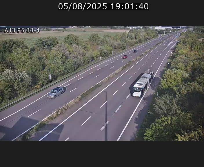 Webcam trafic sur A13 à hauteur de Mondorf-les-Bains en direction d'Altwies