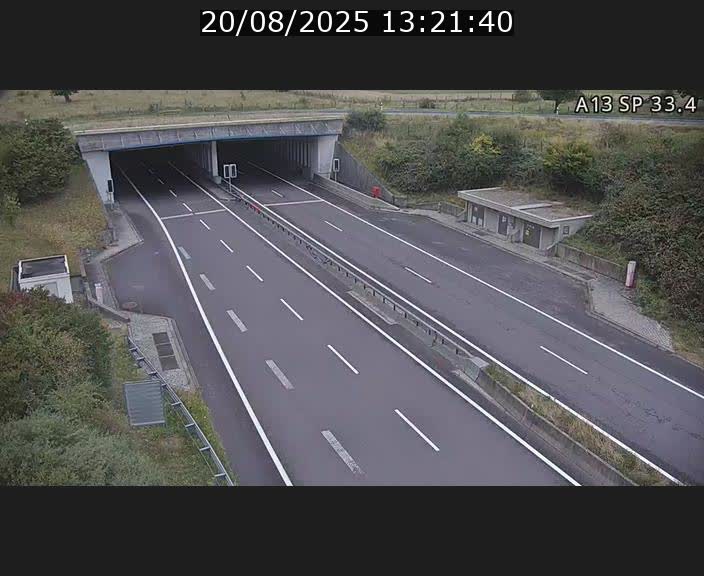 Webcam trafic sur A13 à hauteur d'Altwies en direction de Mondorf-les-bains et en provenance de l'Allemagne