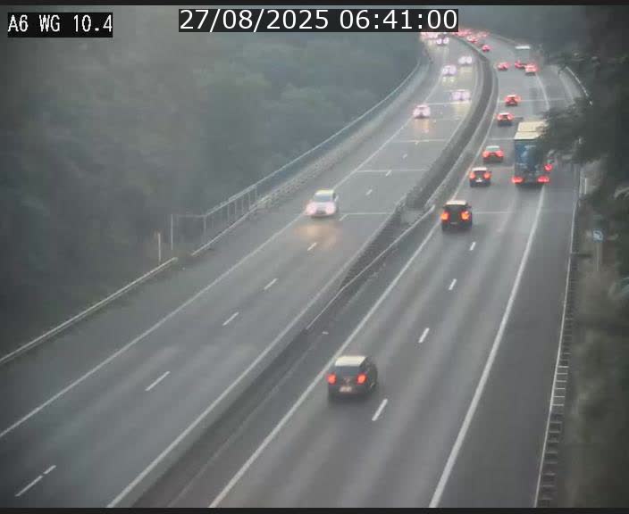 Traffic live webcam Luxembourg Mamer - A6 - BK 10.4 - direction Luxembourg/France/Allemagne