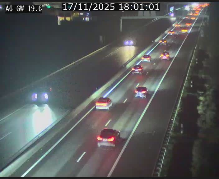 Traffic live webcam Luxembourg - Steinfort - A6 - BK 19.6 - direction Belgique